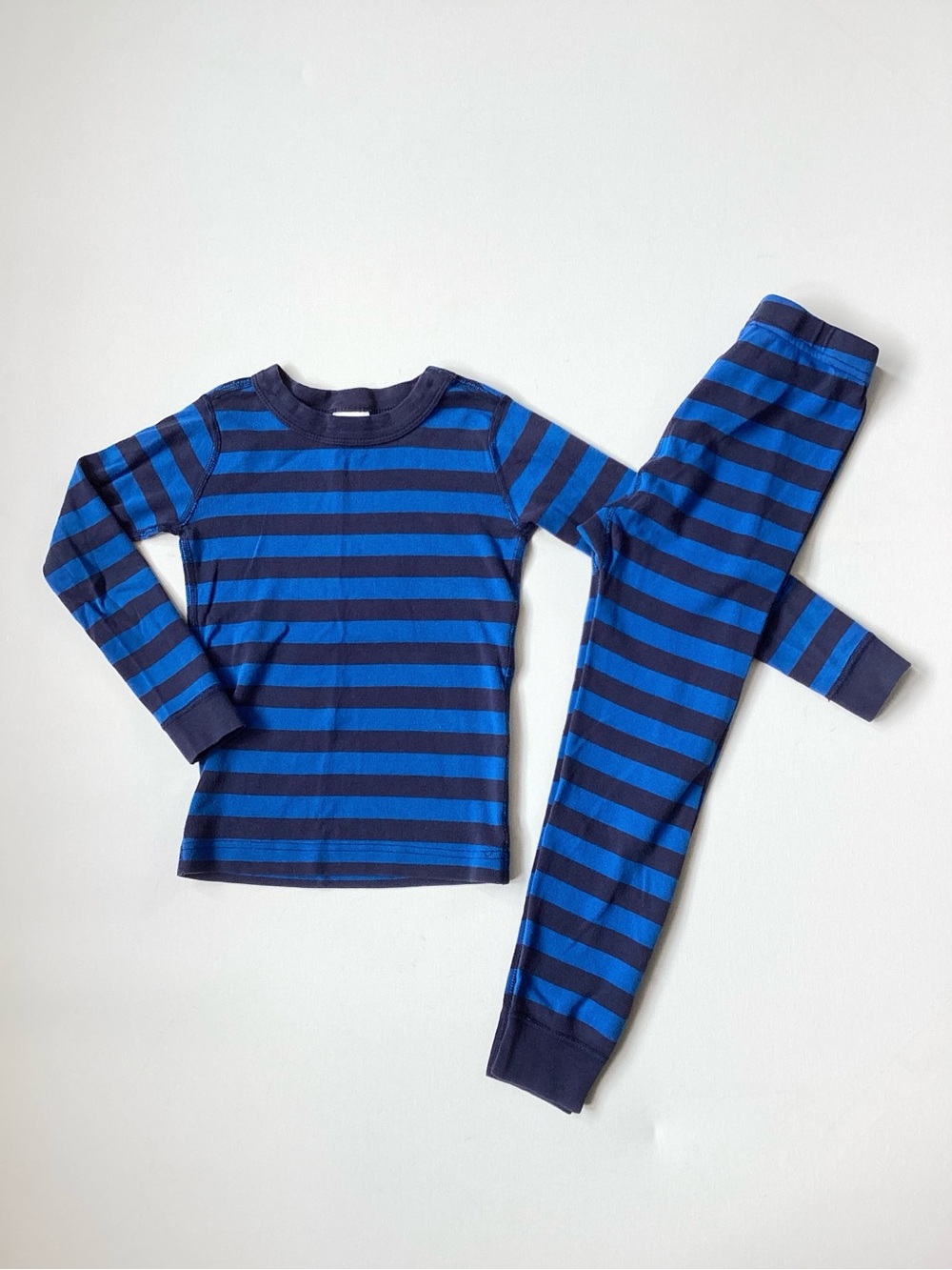 Hanna Andersson Blue Striped Pajamas